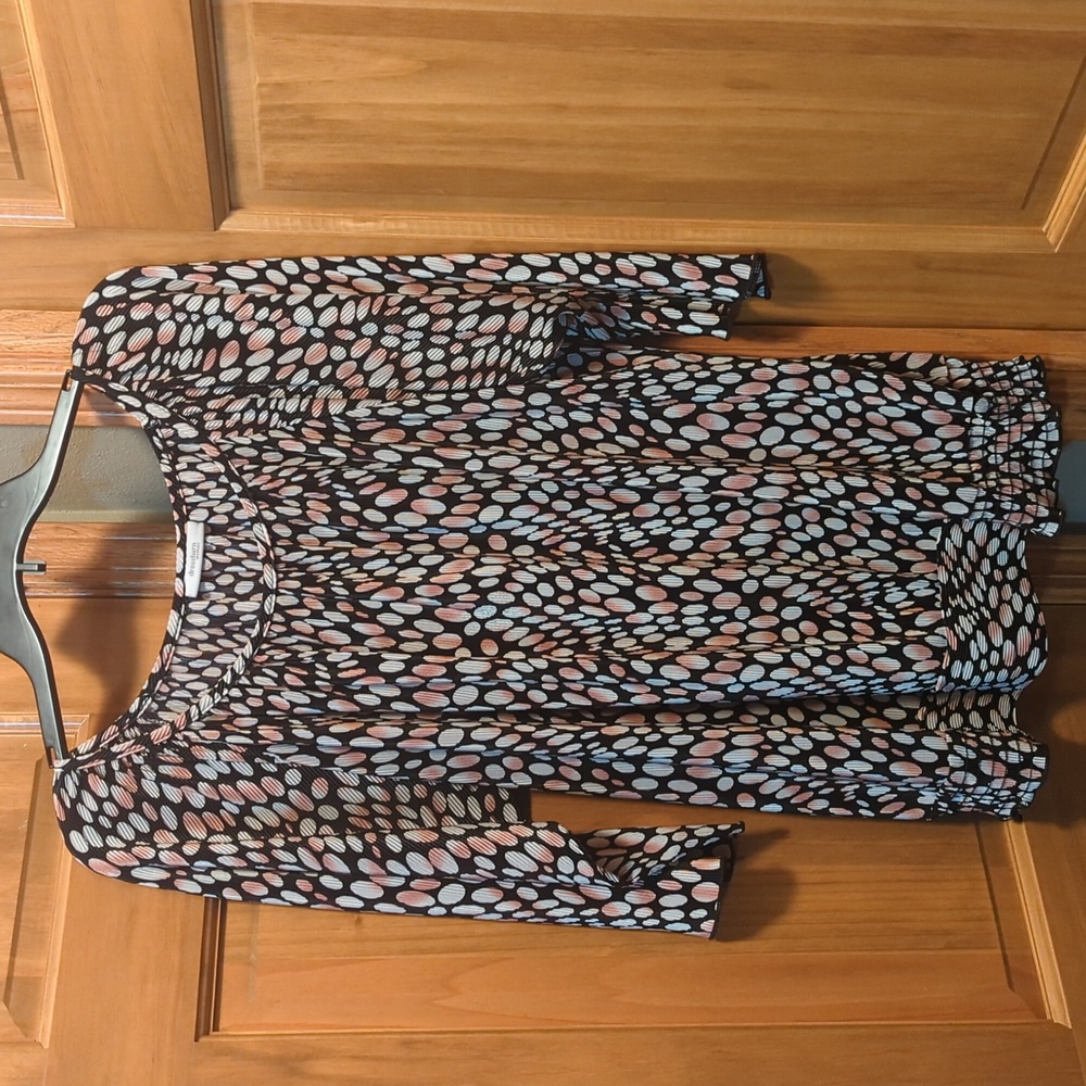 Dress Barn 3/4 Sleeve Patterned Blouse